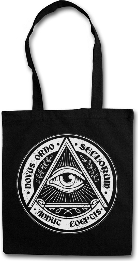 Urban Backwoods Illuminati Eye, Stofftasche, Farbe: Schwarz