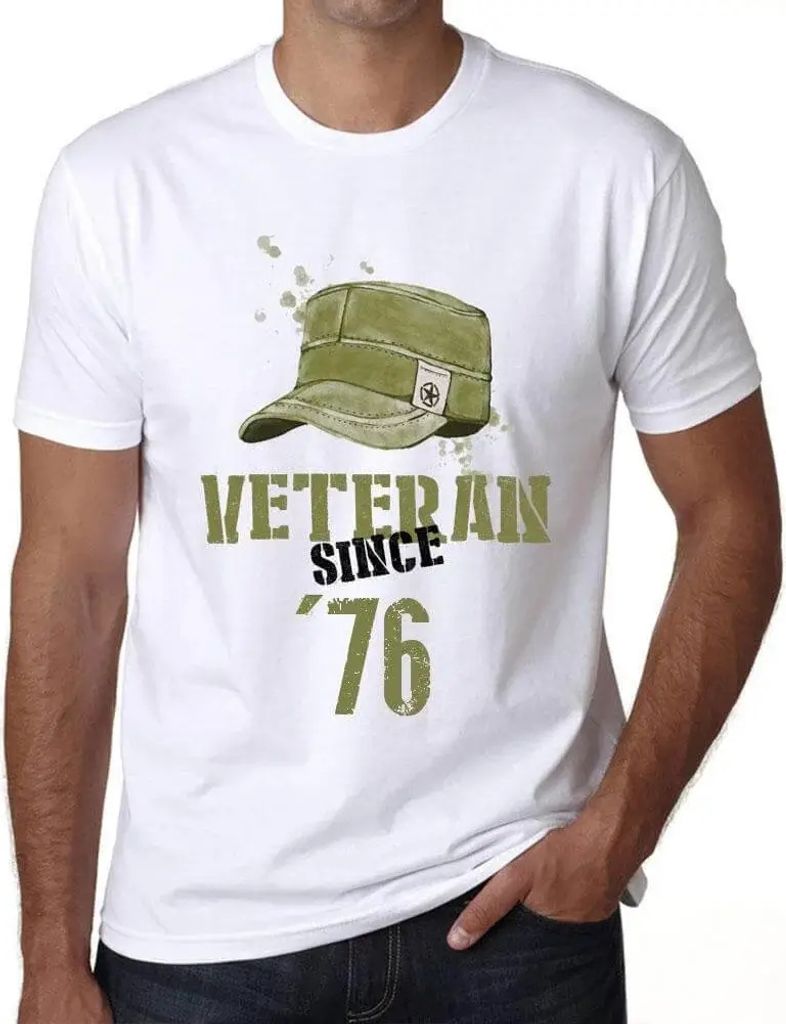 Herren Grafik T-Shirt Militärveteran seit 1976 – Military Veteran Since 1976 – Geschenk 48. Geburtstag Jahrestag 48 Jahre Jubiläum 48 Jährig...