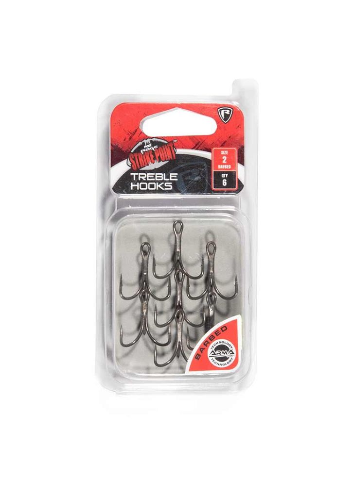 Fox Rage Strike Point Treble Hooks Size 4 6st.