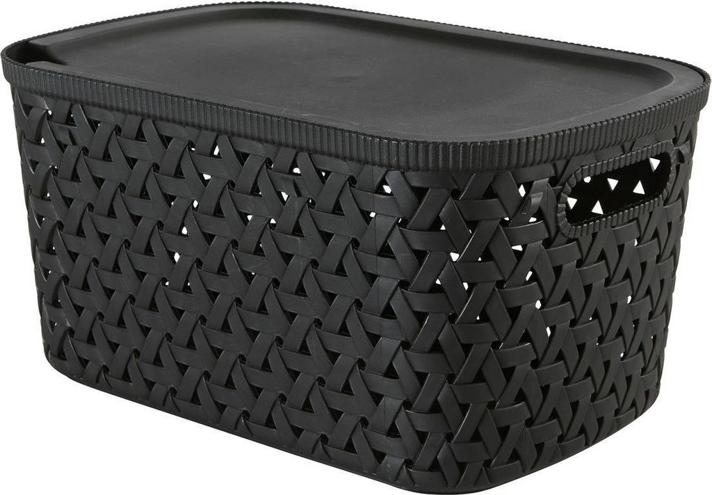 Korb "tressy" aus schwarzem kunststoff 6,7l - 5 five simply Produktbild 