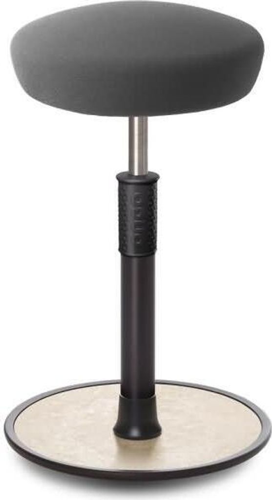 Sitz- Stehhocker Free Tall Hutsitz Gestrick Grau schwarz /cremeweiß.
