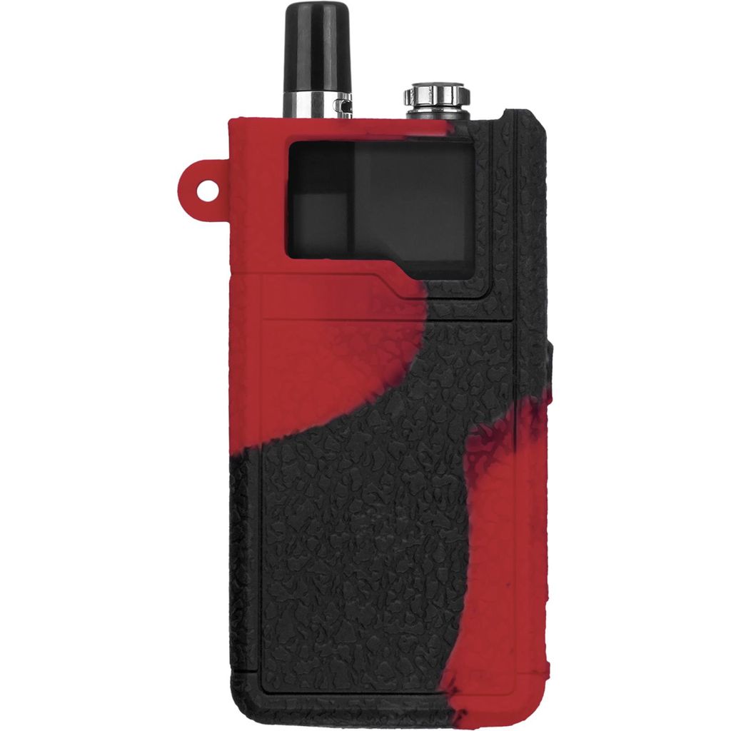 PhoneNatic Case kompatibel mit Lost Vape Orion Q - Hülle Silikon schwarz-rot Cover Tasche