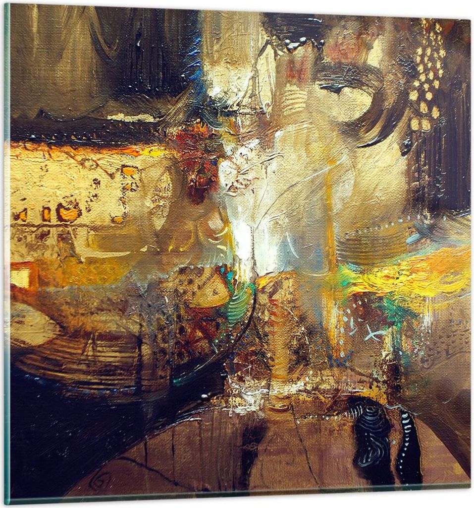 Bilder auf glas - Abstraktion modern - 30x30cm - Glasbilder - Wandbilder - Kunstdruck - zum Aufhängen bereit - Wanddekoration aus Glas - Glas Bild...
