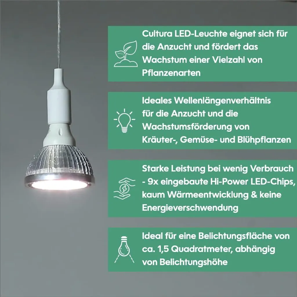 Éclairage pour Plantes d'Intérieur Parus E27 Spectre Complet LED 15W - 2
