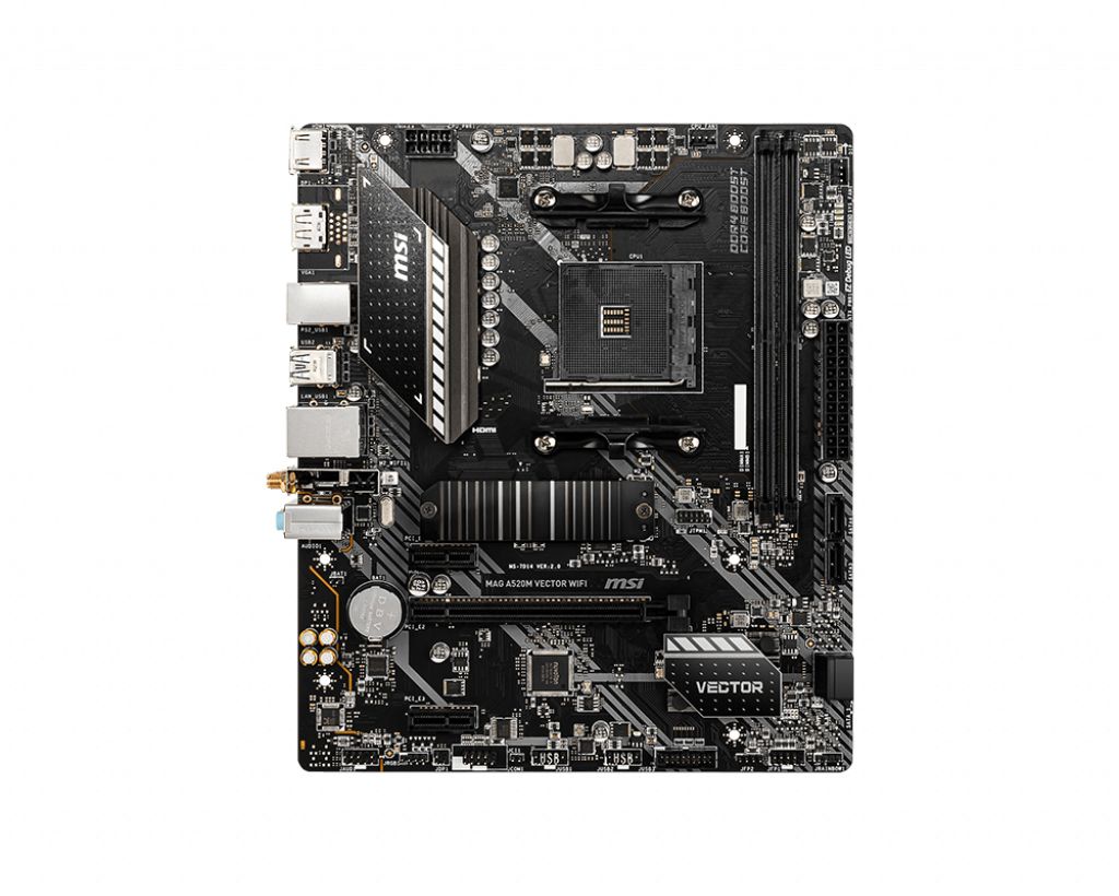 MSI MAG A520M VECTOR WIFI Mainboard AMD A520 Sockel AM4 Micro-ATX
