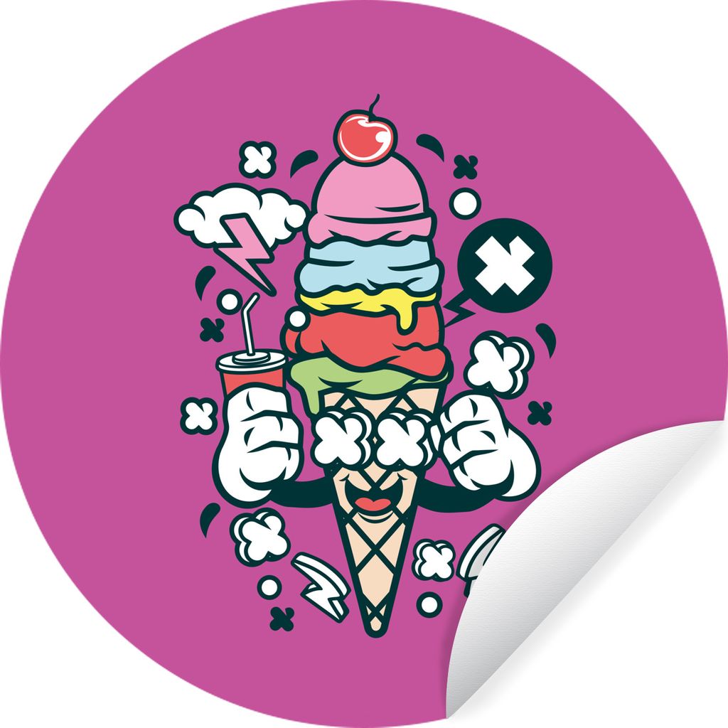 MuchoWow - Wand Kreis - Wand Bild - Foto Tapete - Selbstklebende - Wohnzimmerdekoration - Wand Dekoration - Kinderzimmer