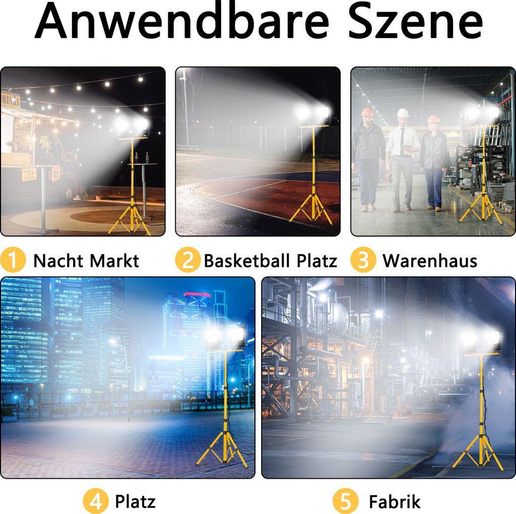 LZQ 2ks 200W LED reflektor studená biela Stavebné Obrázok produktu 8