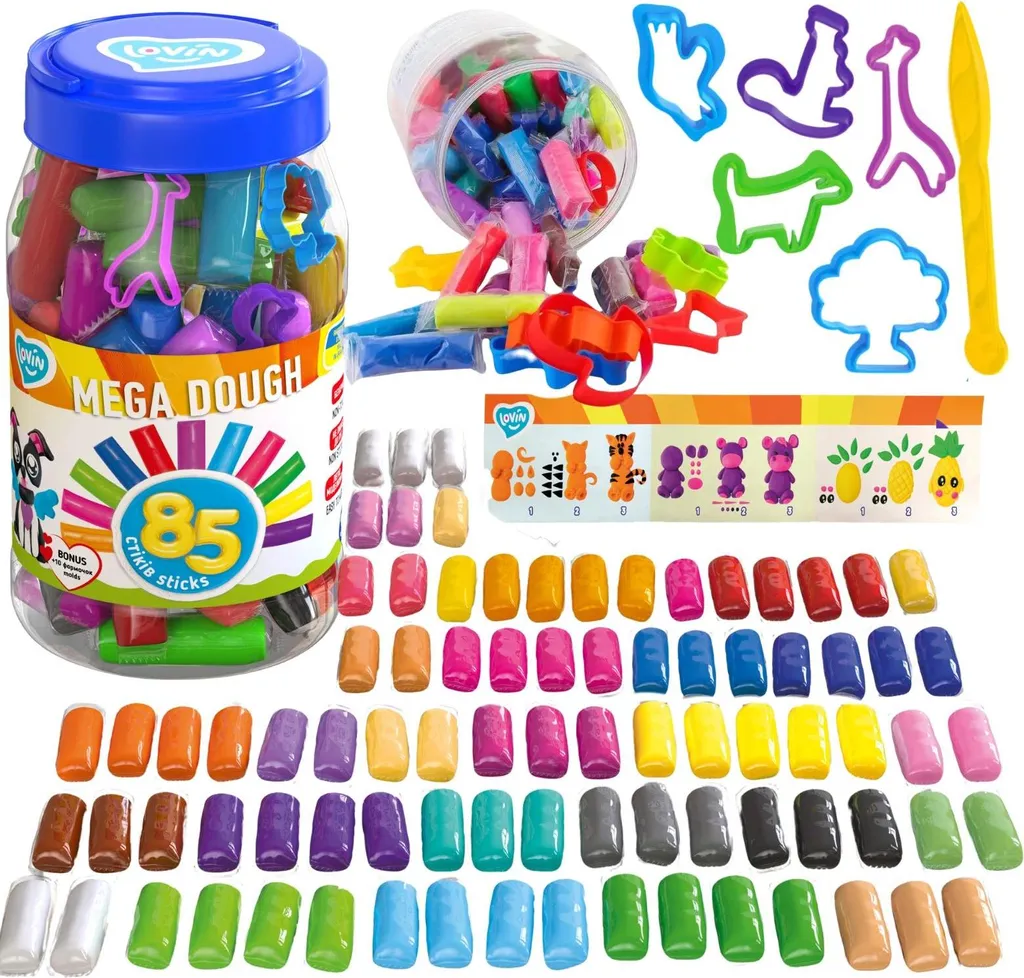 Kit Pâte à Modeler Géant 85 Couleurs et Moules Animaux Play-Doh