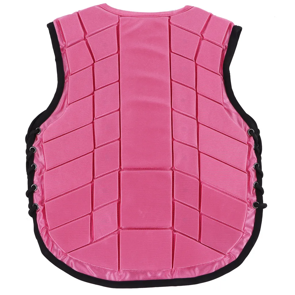 Gilet d'équitation pour enfants ajustable avec protection dorsale noire