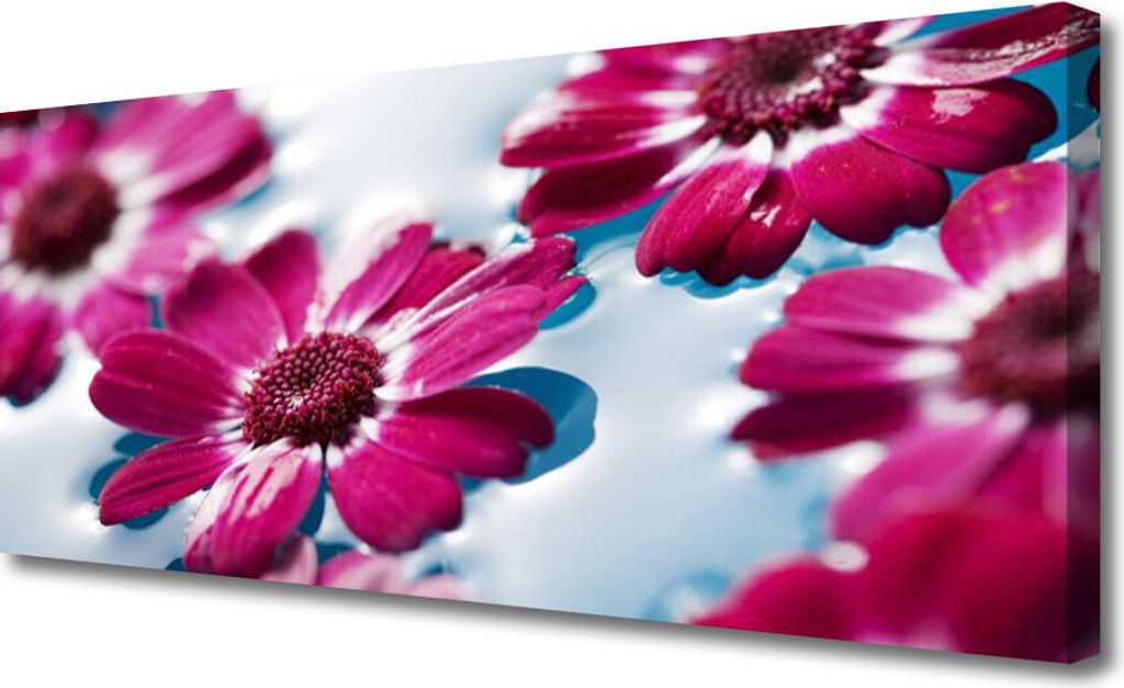 Tulup Leinwand-Bilder 125x50 Wandbild Canvas Kunstdruck Blumen Pflanzen