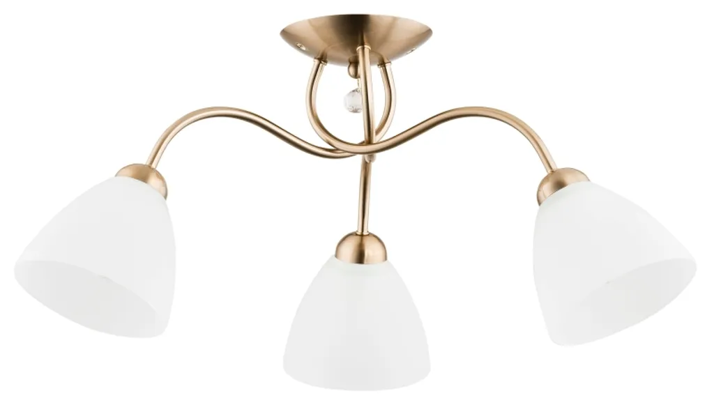Plafonnier en laiton et cristal AMARILLO 3xE27 15W Alfa ALF23753