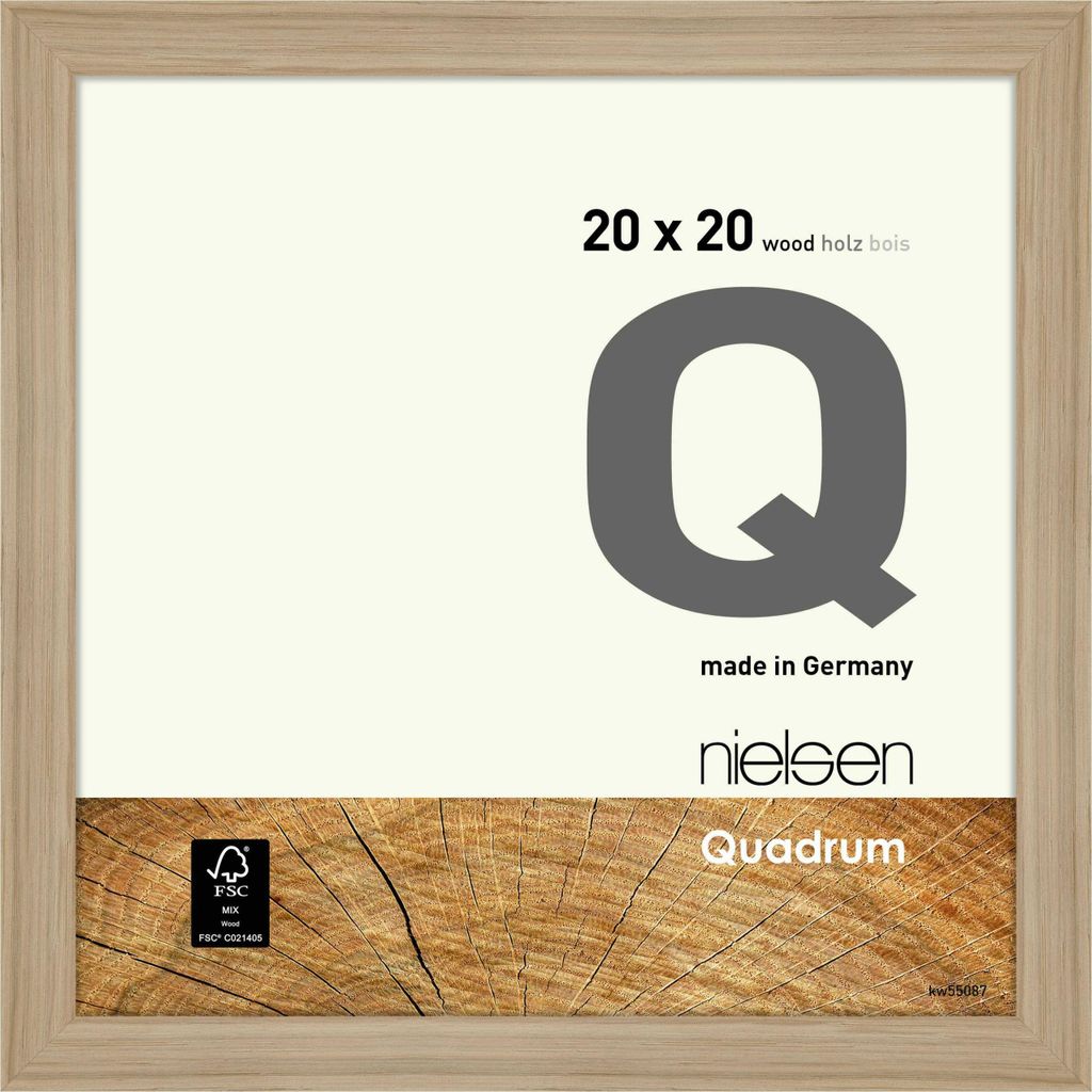 nielsen Holz Bilderrahmen Quadrum, 20x20 cm, Eiche Natur