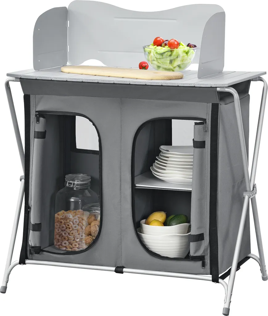 Armoire pliante outdoor pour cuisiner en camping et organiser le bivouac