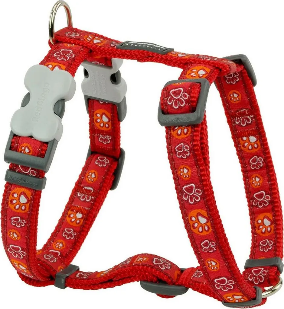 Pettorina Red Dingo Rossa con Zampine per Cuccioli 25-39 cm - Offerta