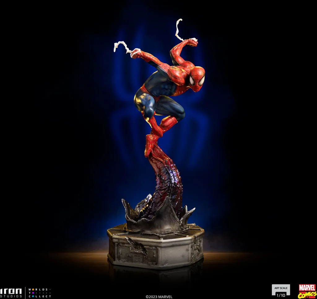 Diorama Spider-Man de collection en résine peinte à la main 1/10 - 17