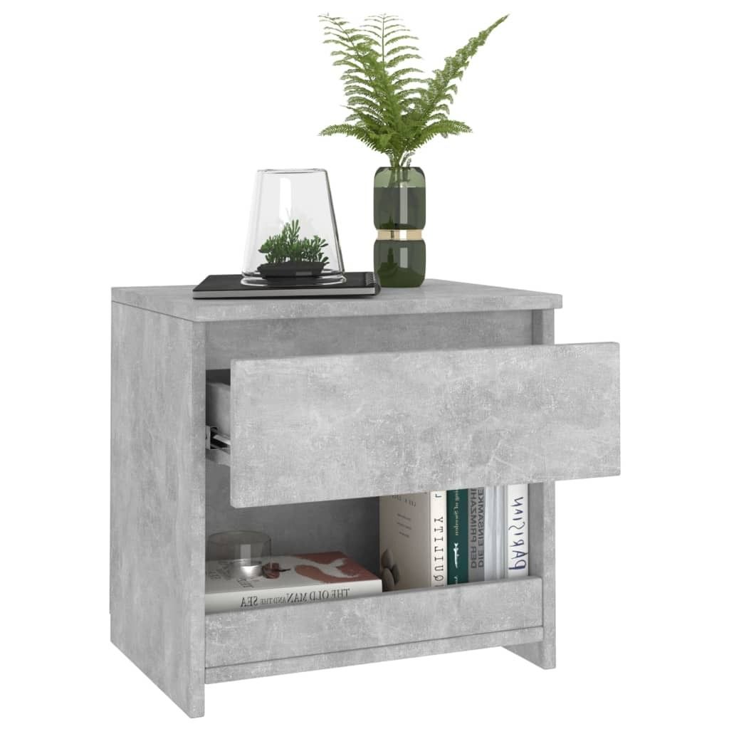 " "Nachttisch Elegantes Design - Beistelltisch - Nachtschrank - Betongrau 40x30x39 cm Holzwerkstoff NeuMöbel 6011062