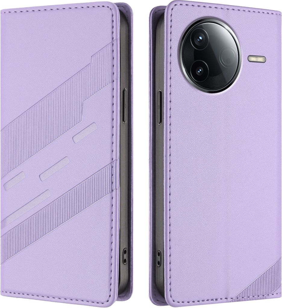 Hülle für Xiaomi Redmi K80 / K80 Pro / Poco F7 Pro /Poco F7 Ultra, Kunstleder Brieftaschen Handyhülle mit Kartenfach und Standfunktion Violett
