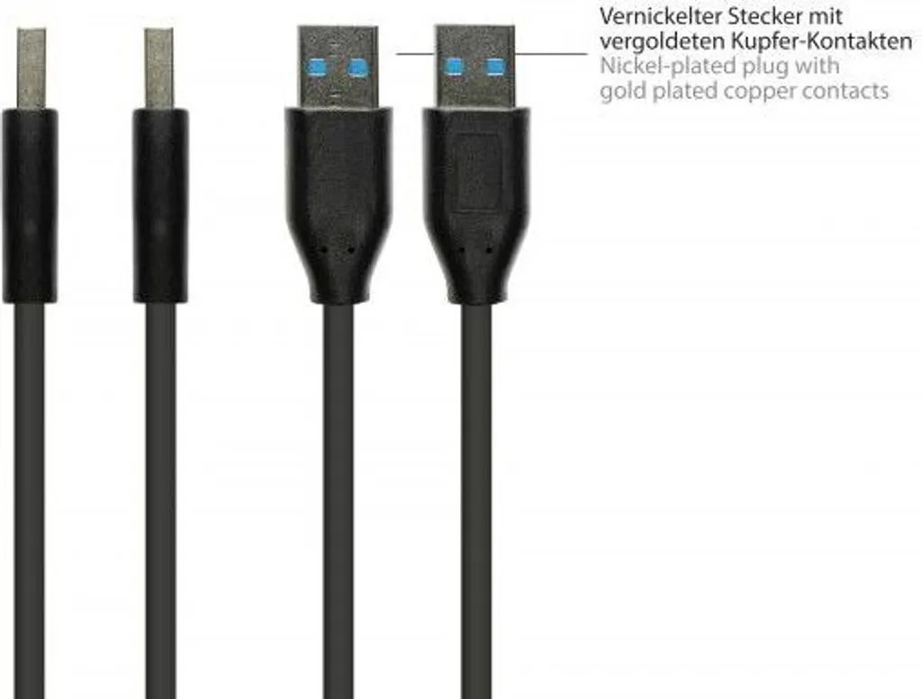 Cavo USB 3.2 Gen 2 10Gbps Good Connections 2831-AA010S - 1m Nero