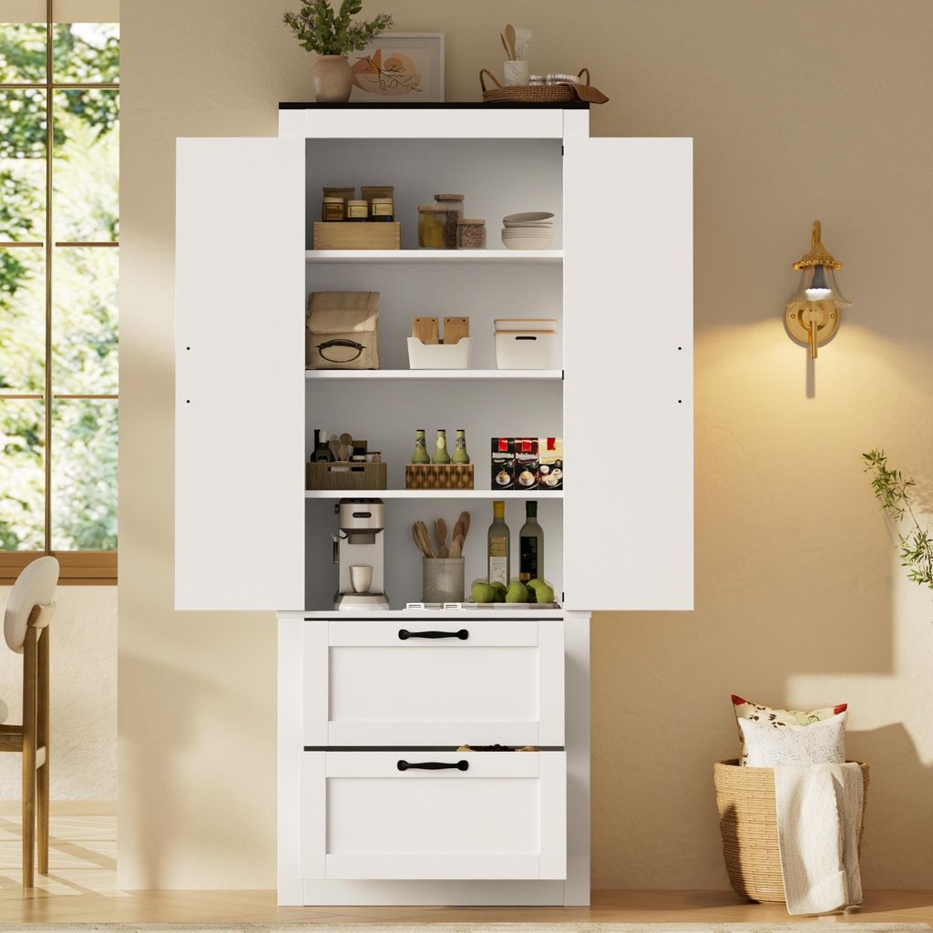MODFU, mobiletto buffet alto, 60 x 30 x 168 cm, armadio Immagine del prodotto 
