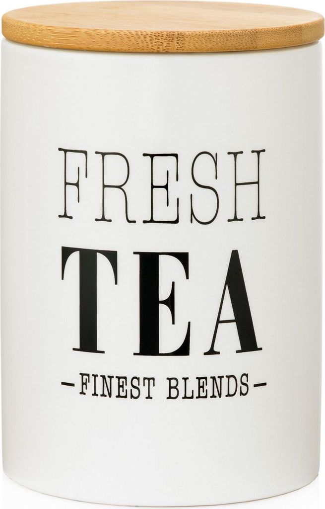 Vorratsdose mit Bambus Deckel Küche Vorratsbehälter Aufbewahrungsdose 800 ml Tee Tea