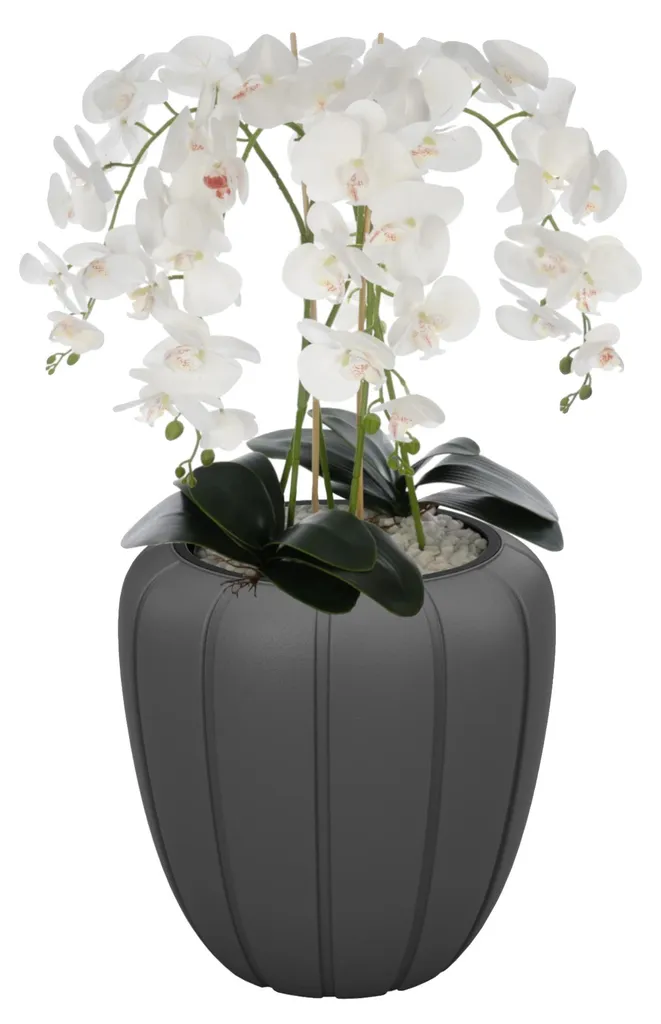 Orchidée artificielle blanche déco : fleur pour centre de table chic
