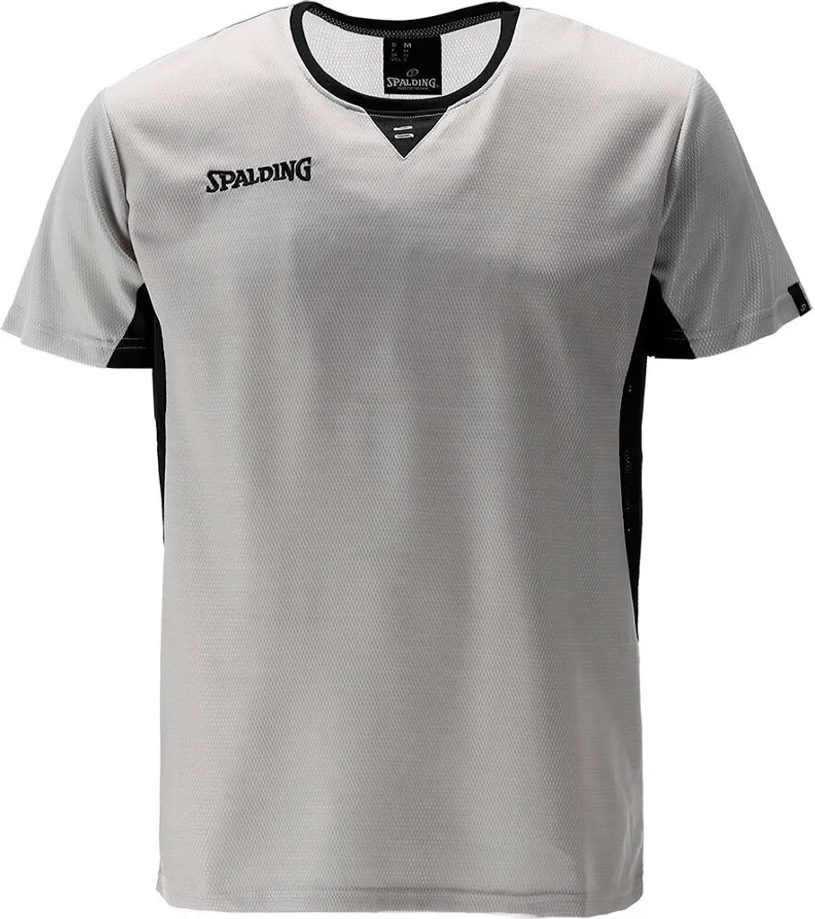 Tee-shirt Arbitre Spalding Gris L - Évitez la Transpiration en Match