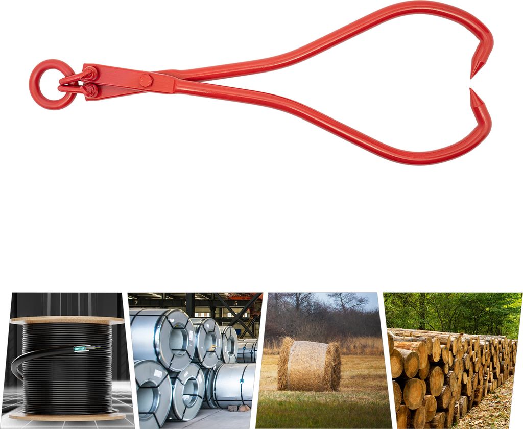 Holz-Hebezange, 36inch 2-Krallen-Blockgreifer für Holzzange, Hebezange mit 2 Klemmdornen