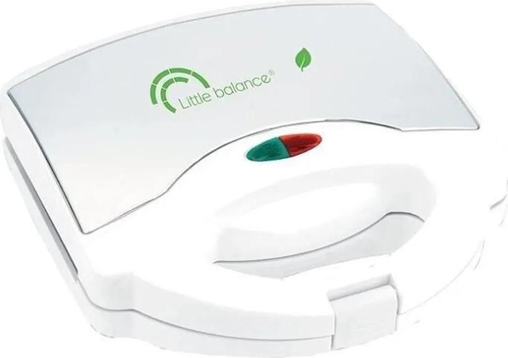 Croque gaufres 750W blanc Little Balance 8267 : appareil 2 en 1 compact
