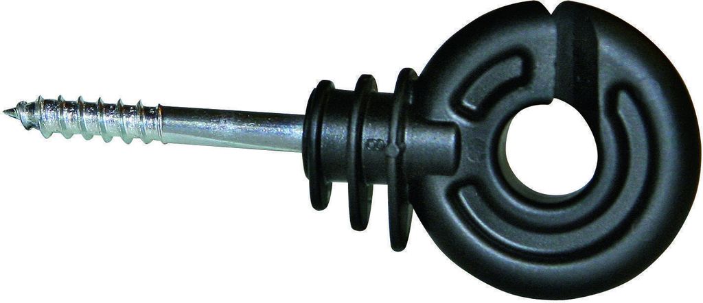 25 Stück Ringisolator kompakt, schwarz, kurze Stütze für Weidezaun