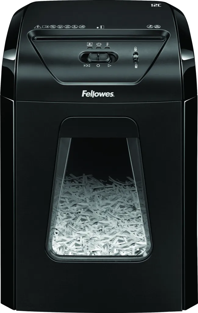 Fellowes Powershred 12C Destructeur de documents noir coupe croisée