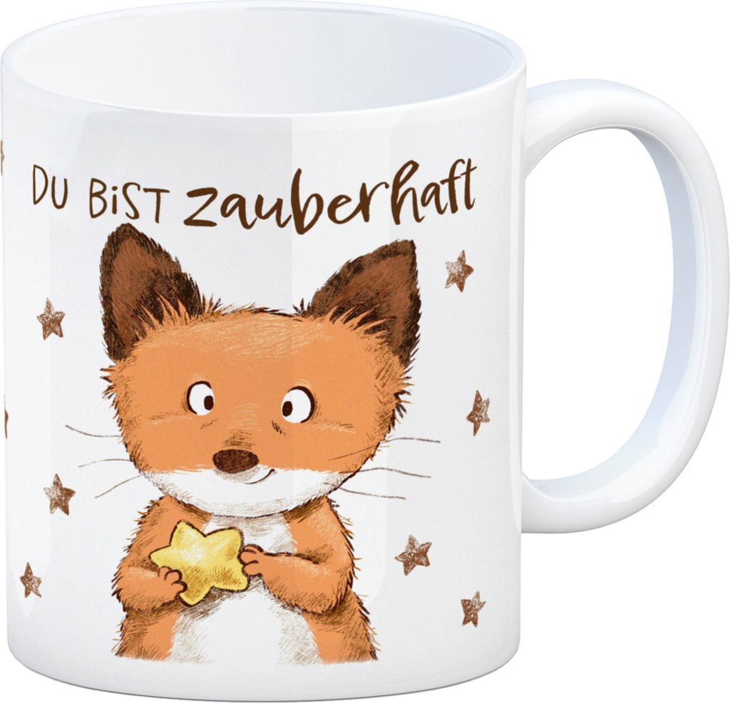 Fuchs Kaffeebecher mit Spruch Du bist zauberhaft