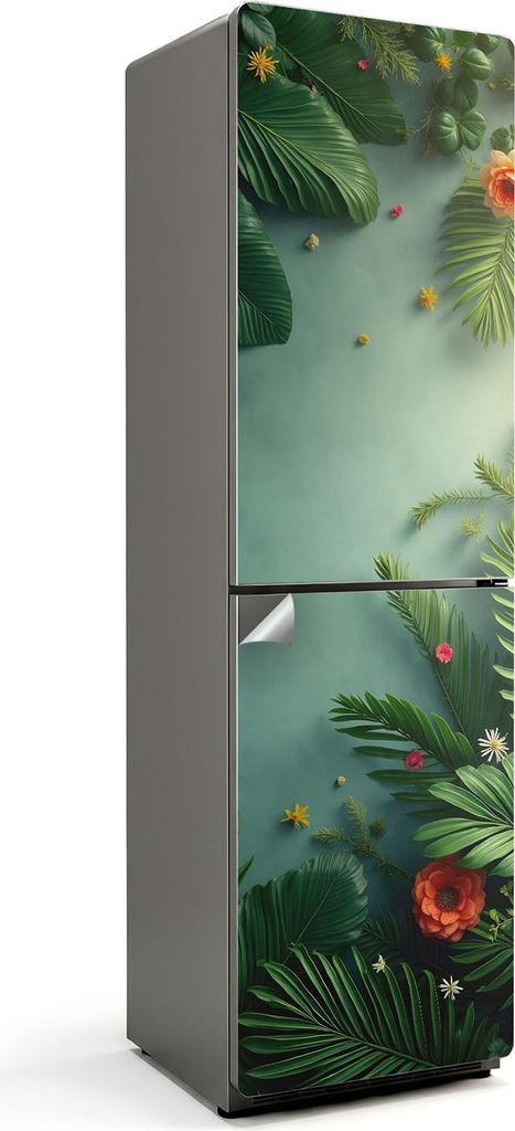 Zarte Blume Nahaufnahme – Kühlschrank Aufkleber – Klebefolie Kühlschrank – Kühlschrank Nachbildung – Kühlschrankfolie selbstklebend –...