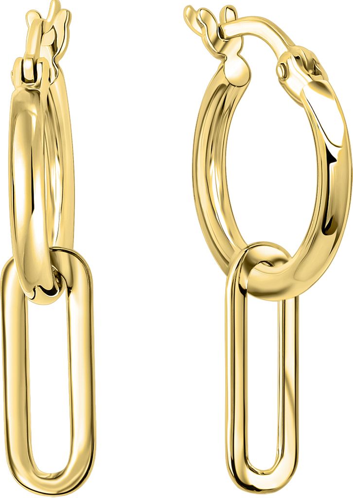 V Creolen 925/- Sterling Silber 2,4cm gelb 271210325V