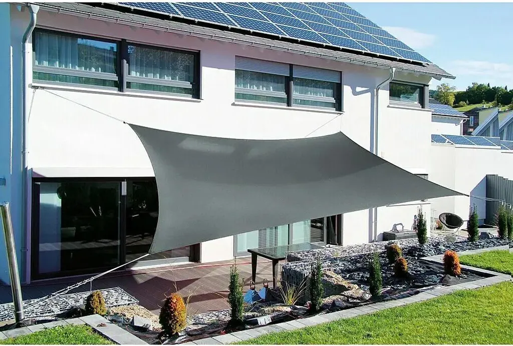 Tettuccio parasole, grigio chiaro, rettangolare, 360 x 360 cm