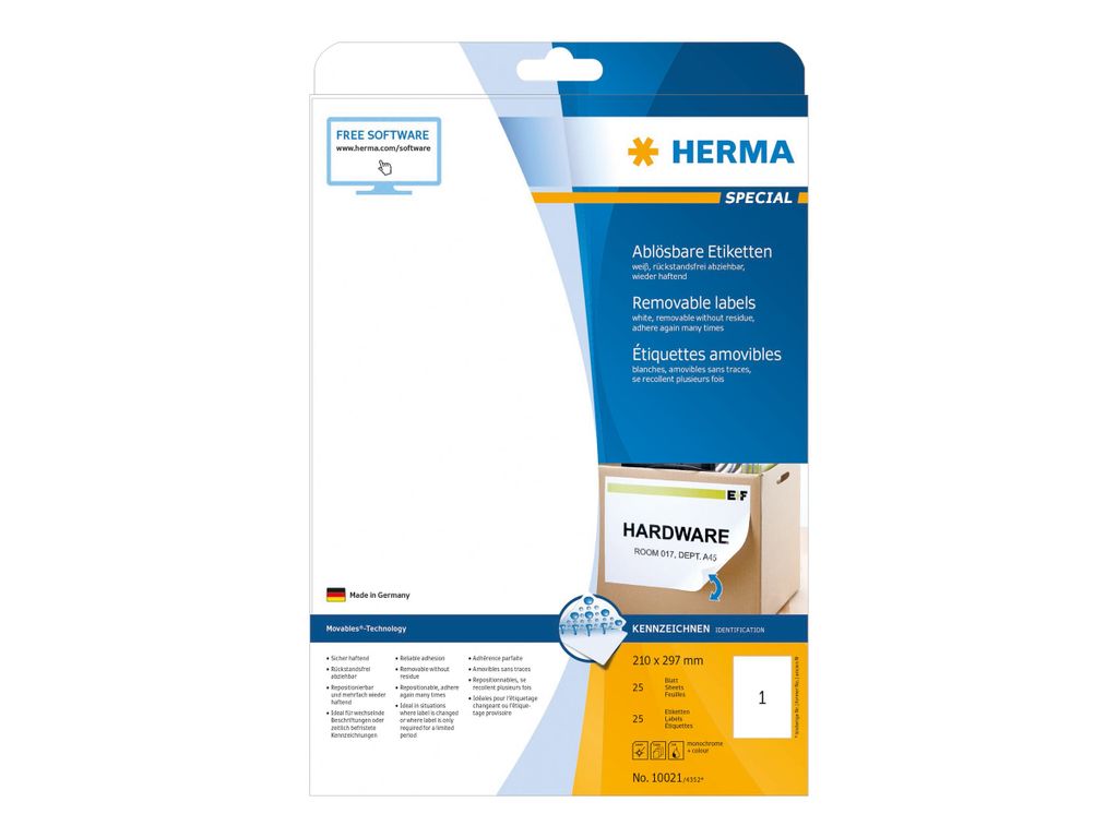 HERMA Special - papír - matný - samolepicí, odnímatelné Obrázek produktu 