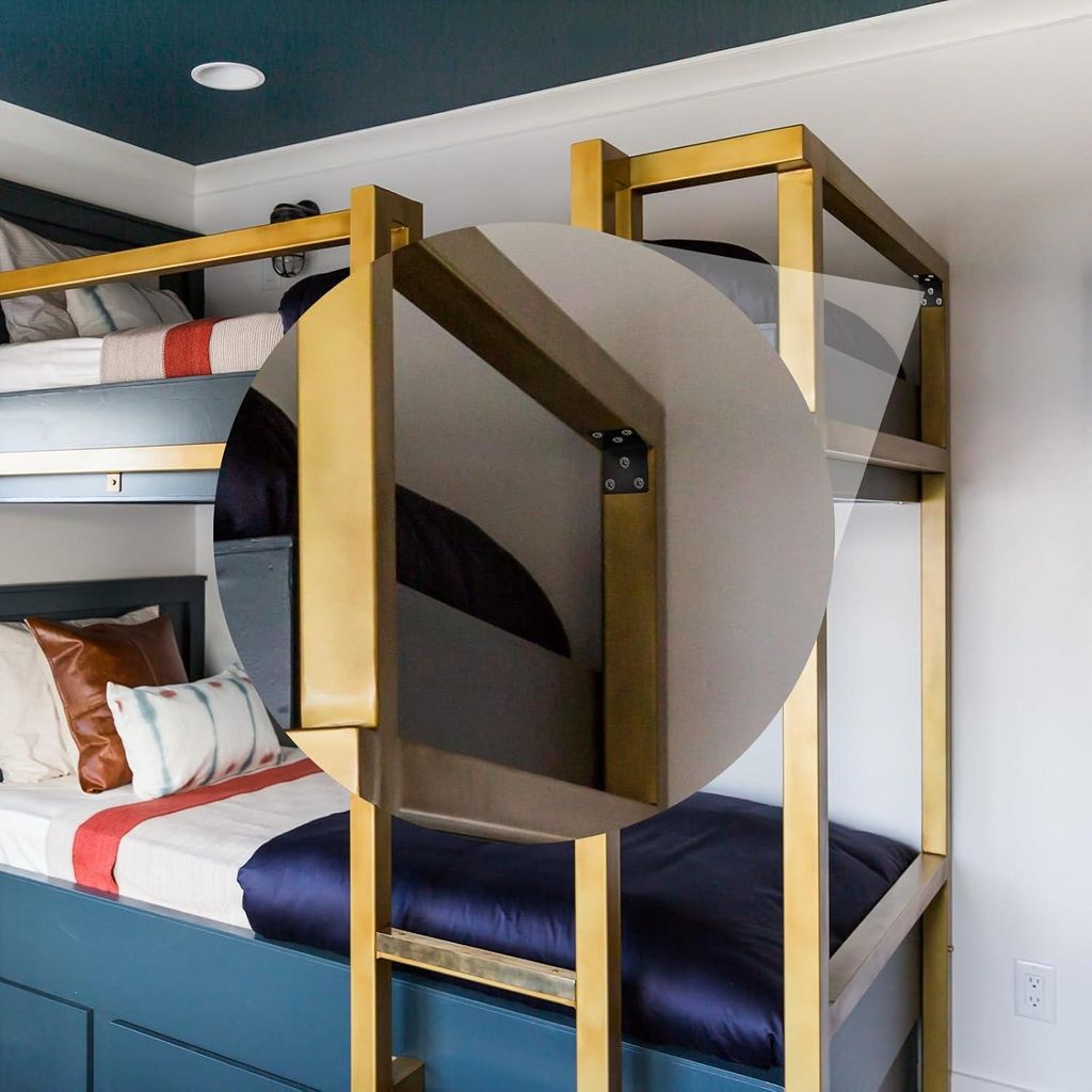 LALAGO 12 Stück Edelstahl-Eckverbinder, 50 x 50 x 50 mm, kleine Montagehalterung mit 78 Schrauben, Metall 90-Grad-Klemmen, Befestigungswinkel zur ...