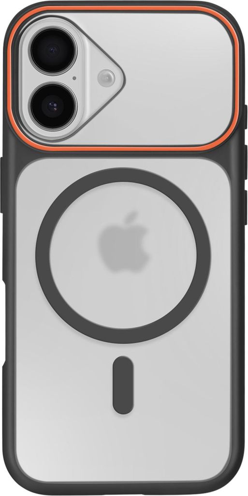 Avizar, Verstärkte Rauchglas MagSafe Hülle iPhone 16 Plus, Schwarz