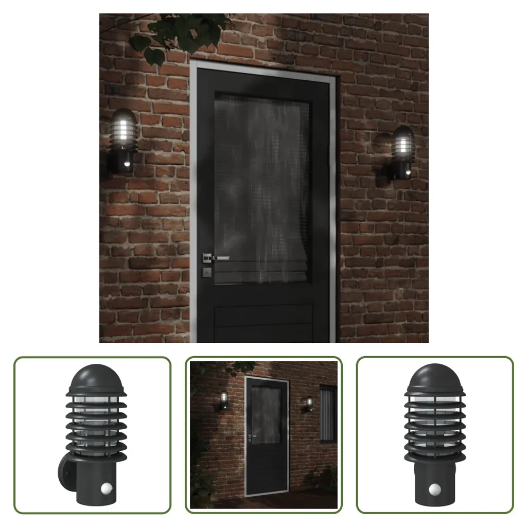 Illumina i Tuoi Spazi: Applique Esterna con Sensore Acciaio Nero