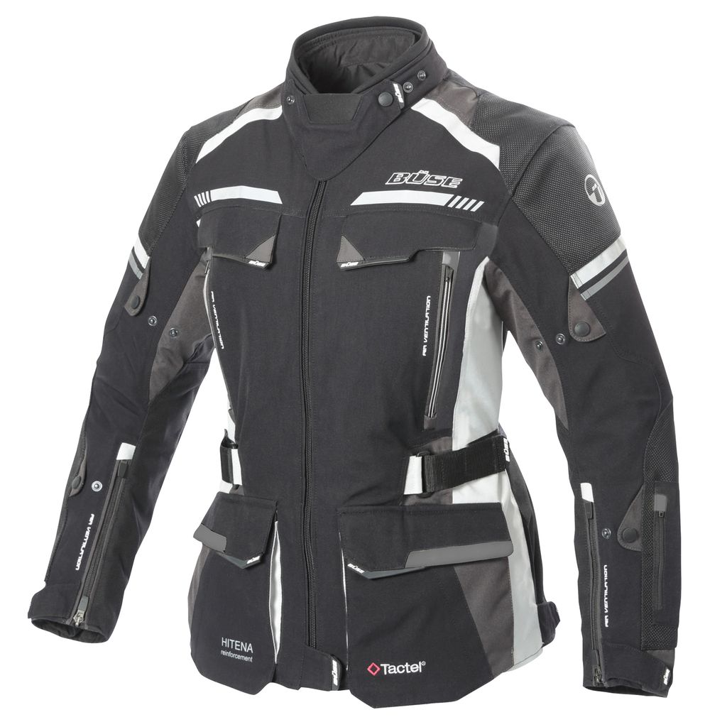 Büse Highland II Textiljacke Damen schwarz/hellgrau 46