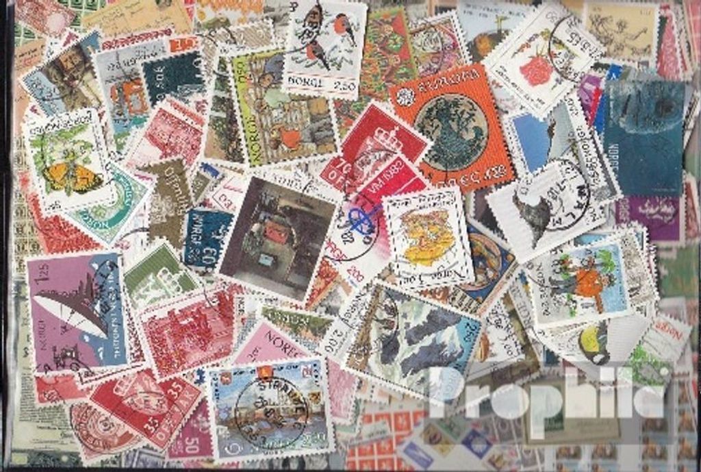 Briefmarken Norwegen 300 verschiedene Marken Produktbild 