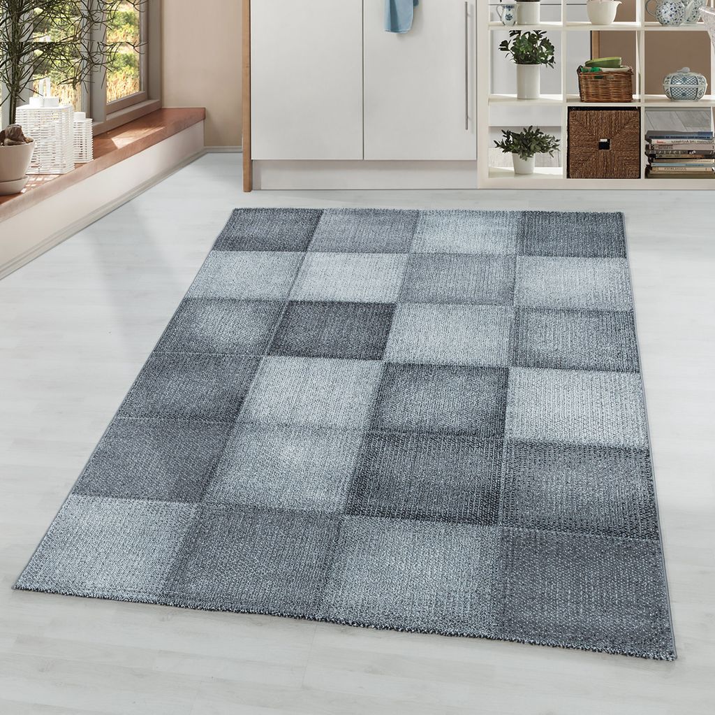 Ottawa teppich kurzflor rechteckig 120x170cm grau 4202