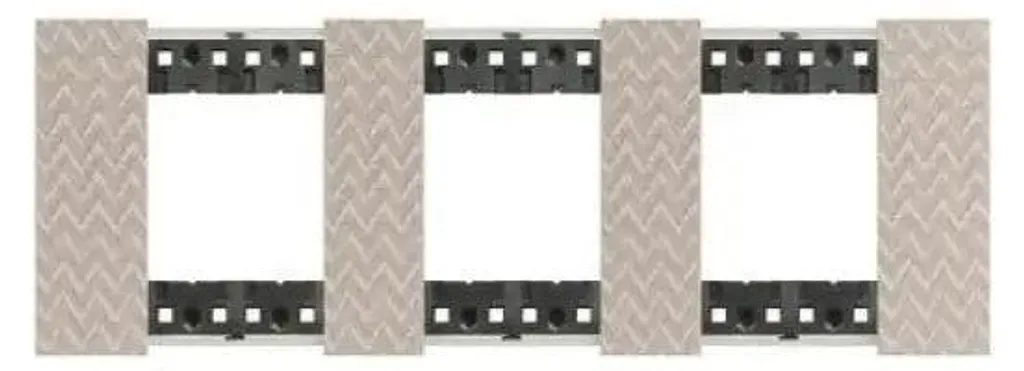 Plaque BTicino Living Now KA4802M3M3 Optic de 2 x 3 modules IMD
