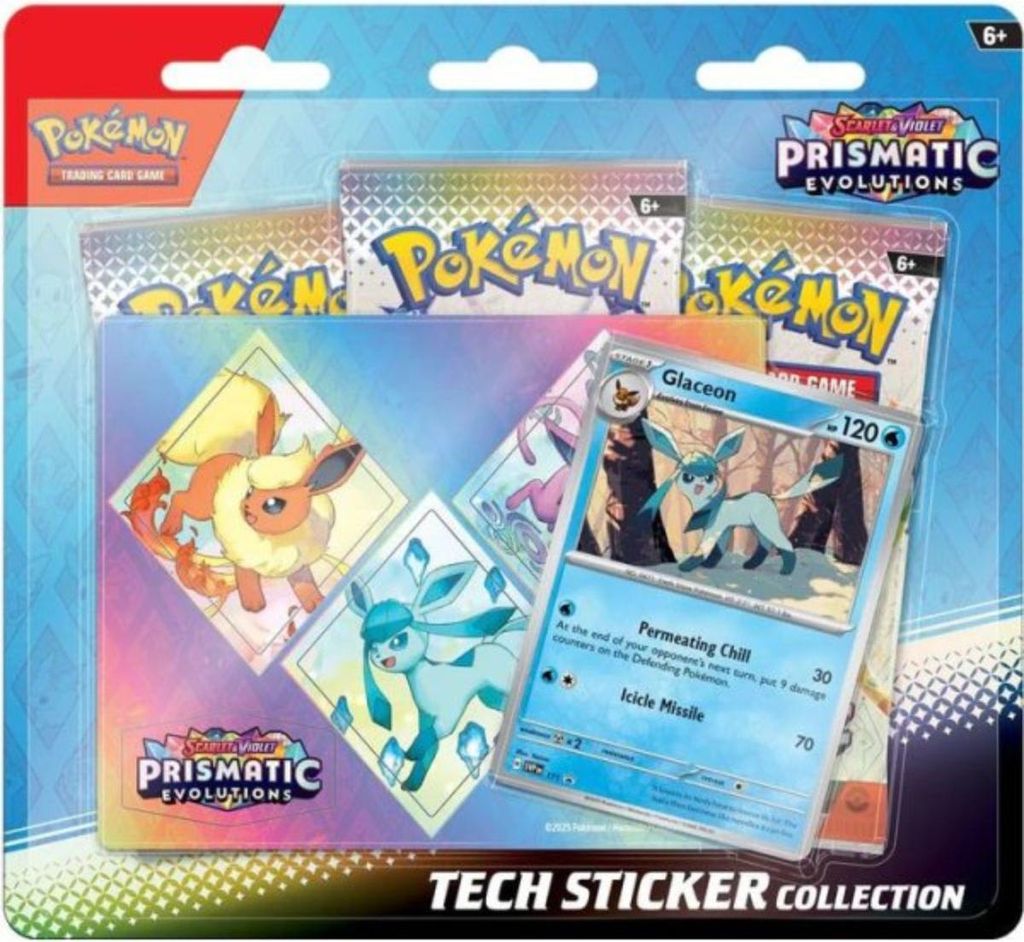 Pokémon Prismatic Evolutions Tech Sticker Collection Englisch