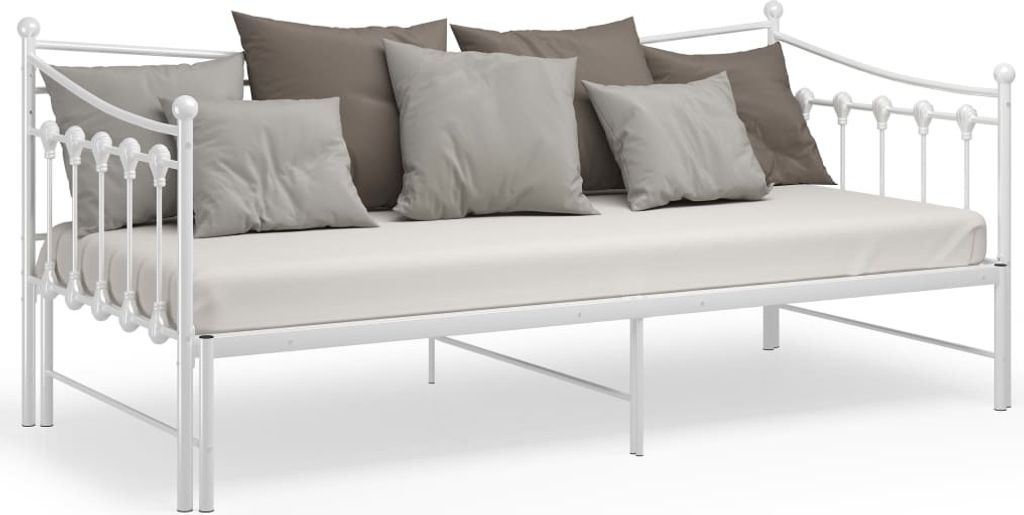 vidaXL Ausziehsofa Bettgestell Weiß Metall | Kaufland.de