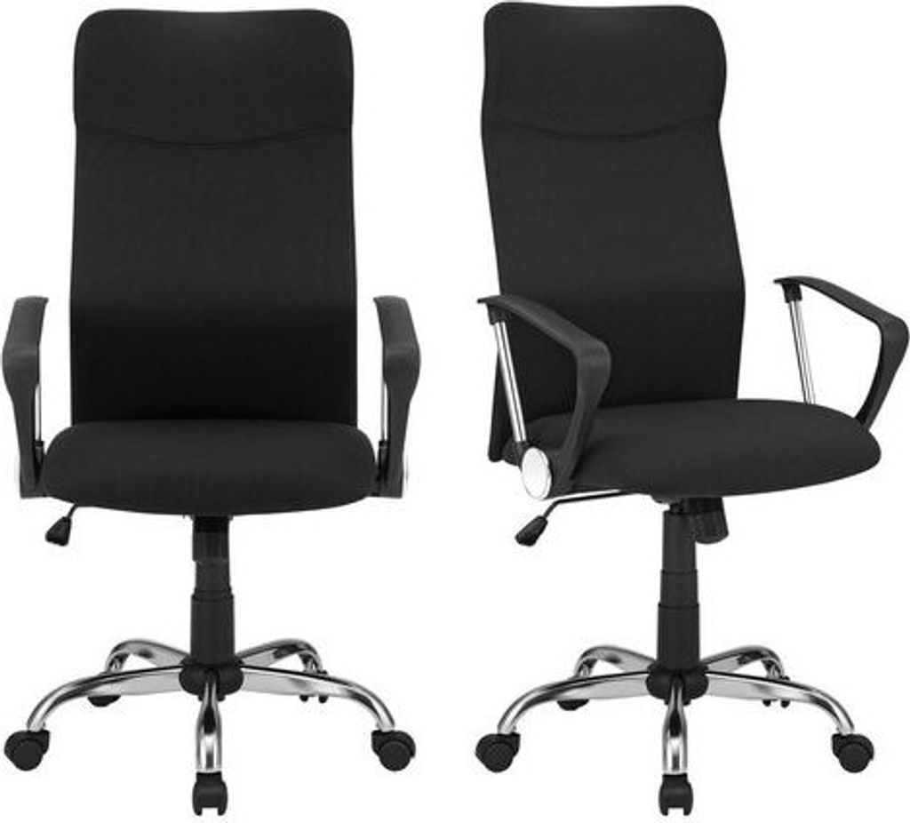 SONGMICS Chefsessel (2 St), Atmungsaktiver Netzbezug, Schwarz