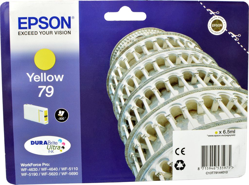 Epson Tower of Pisa Tintenpatrone 79 Yellow, Produktbild 