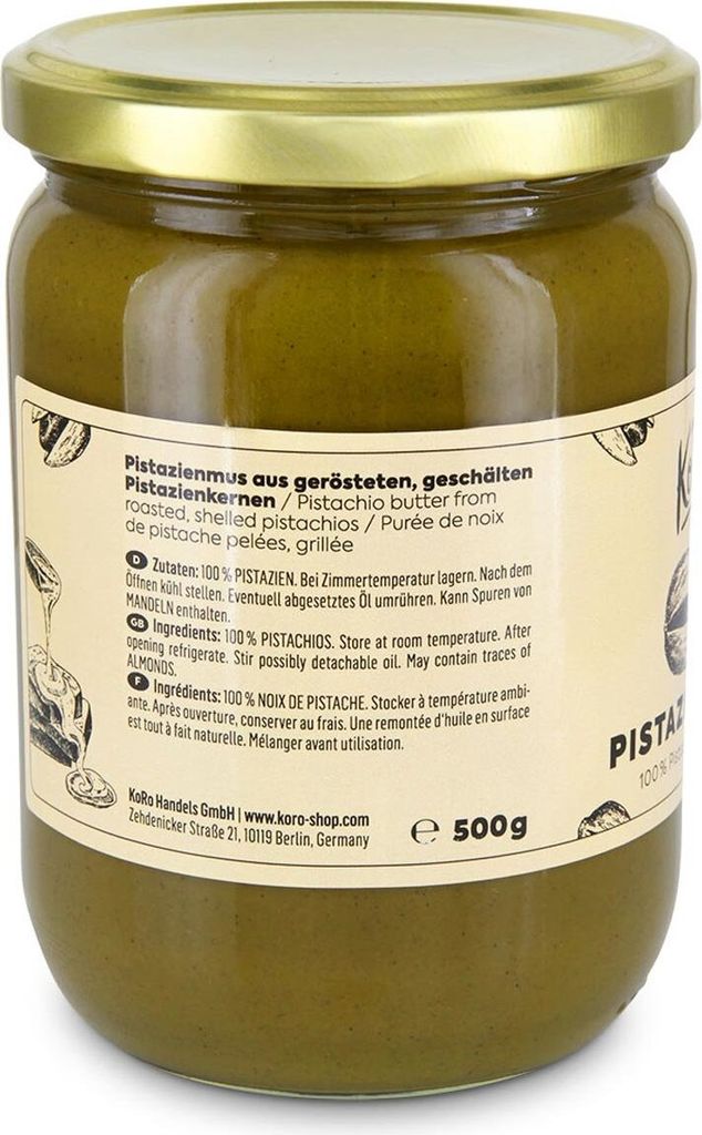 Koro Pistazienmus Mus Crem Backen 500 g Produktbild 6