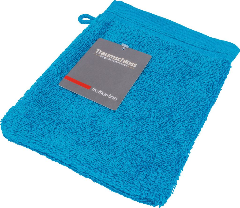 Traumschloss Frottier-Line Waschhandschuh 16 x 21 cm dunkeltürkis Flauschig weich & angenehm zur Haut