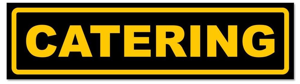Kiwistar - Autoaufkleber - Gelb - Schwarz - 20 x 5,3 cm - Catering - Hinweis Aufkleber Sticker für Auto, Kfz, Fahrrad, PKW, LKW