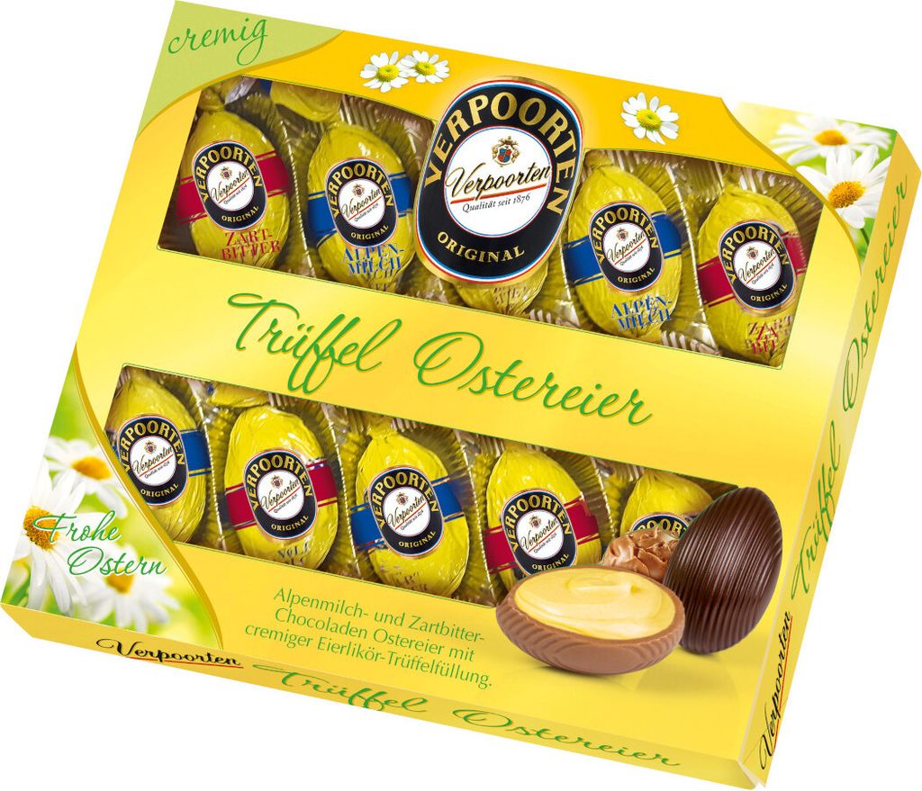 Verpoorten Eierlikör Pralinen Trüffelmischung Ostereier Packung 200g